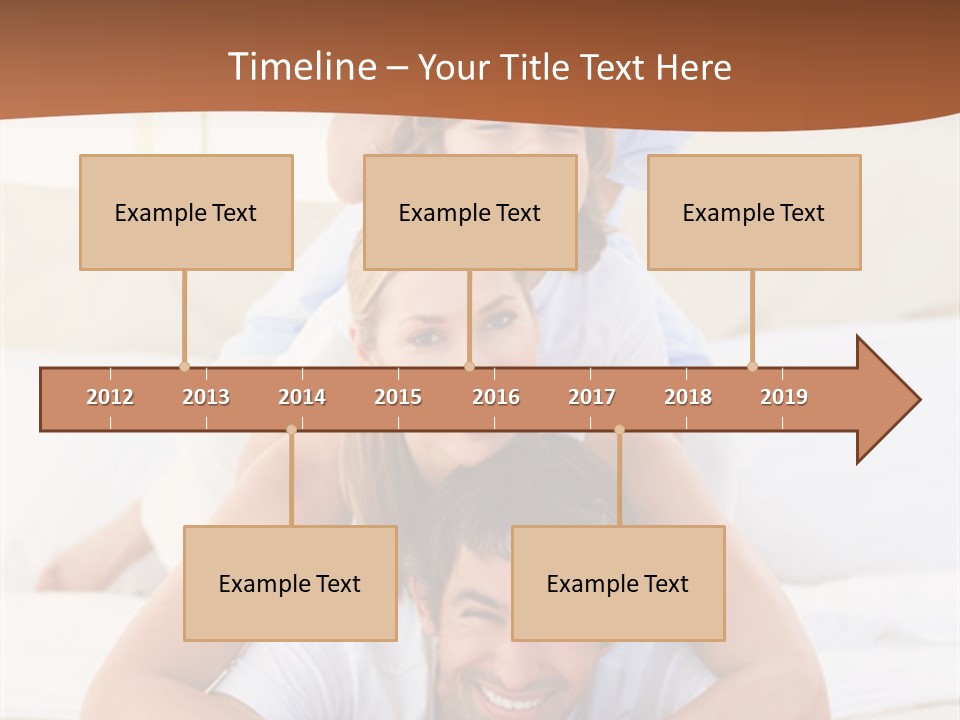 A Family Laying On Top Of Each Other On A Bed PowerPoint Template