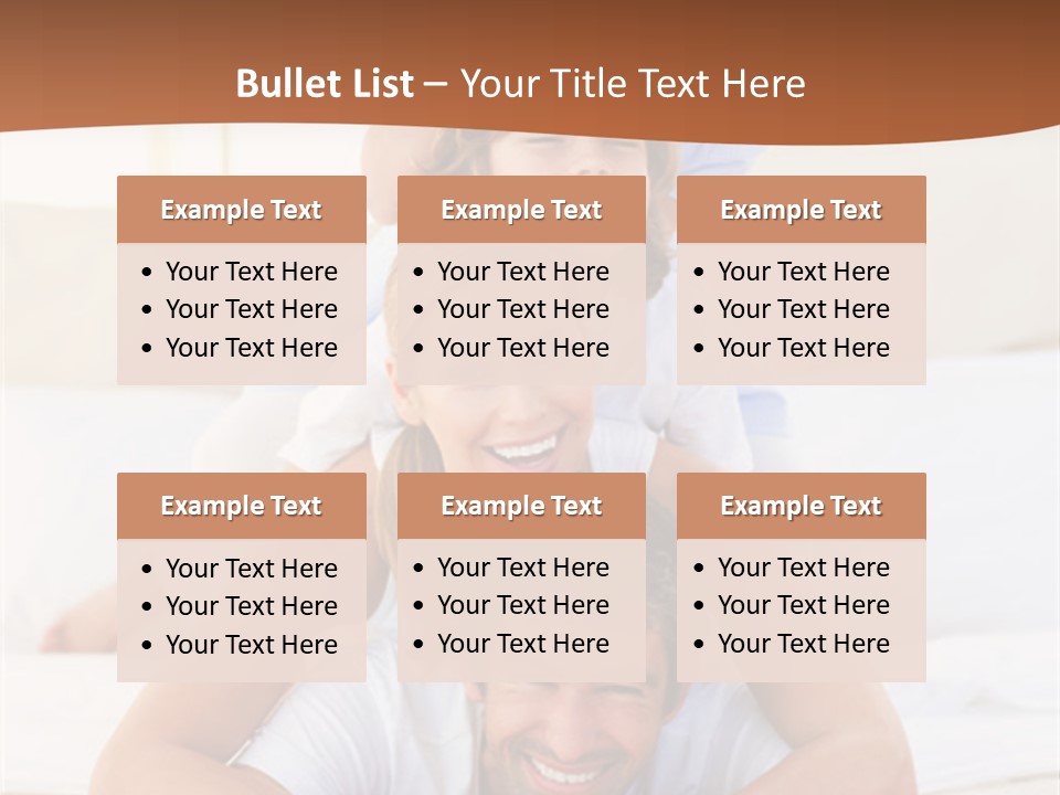 A Family Laying On Top Of Each Other On A Bed PowerPoint Template