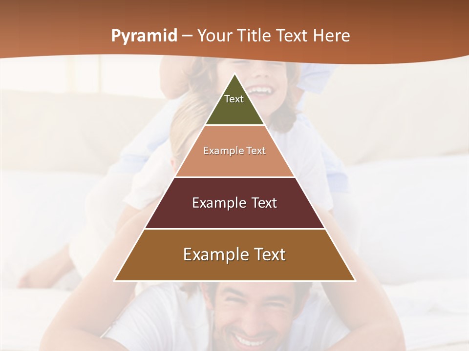 A Family Laying On Top Of Each Other On A Bed PowerPoint Template