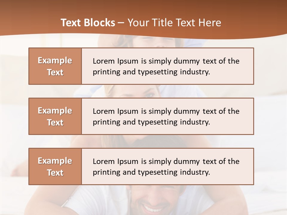 A Family Laying On Top Of Each Other On A Bed PowerPoint Template