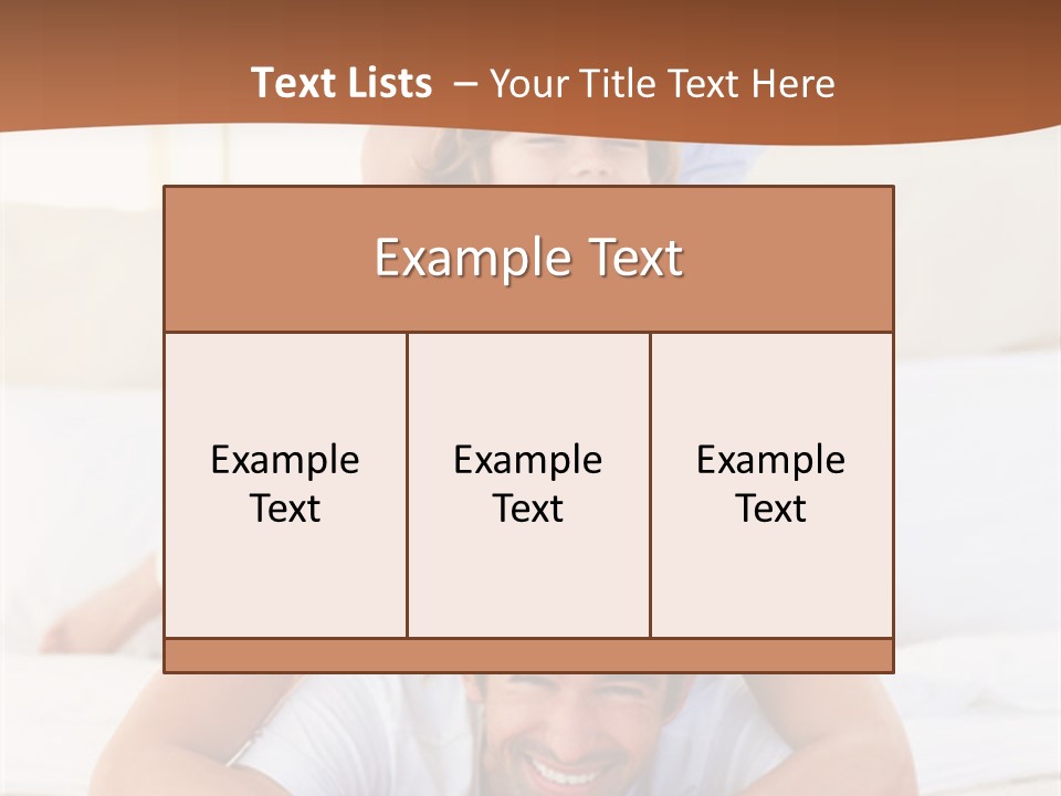 A Family Laying On Top Of Each Other On A Bed PowerPoint Template