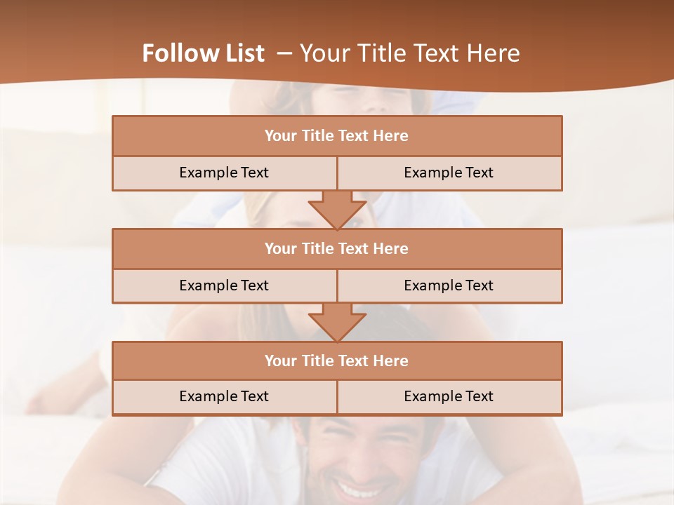 A Family Laying On Top Of Each Other On A Bed PowerPoint Template