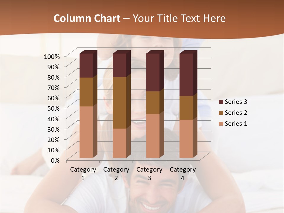 A Family Laying On Top Of Each Other On A Bed PowerPoint Template
