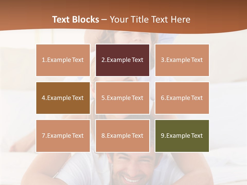 A Family Laying On Top Of Each Other On A Bed PowerPoint Template