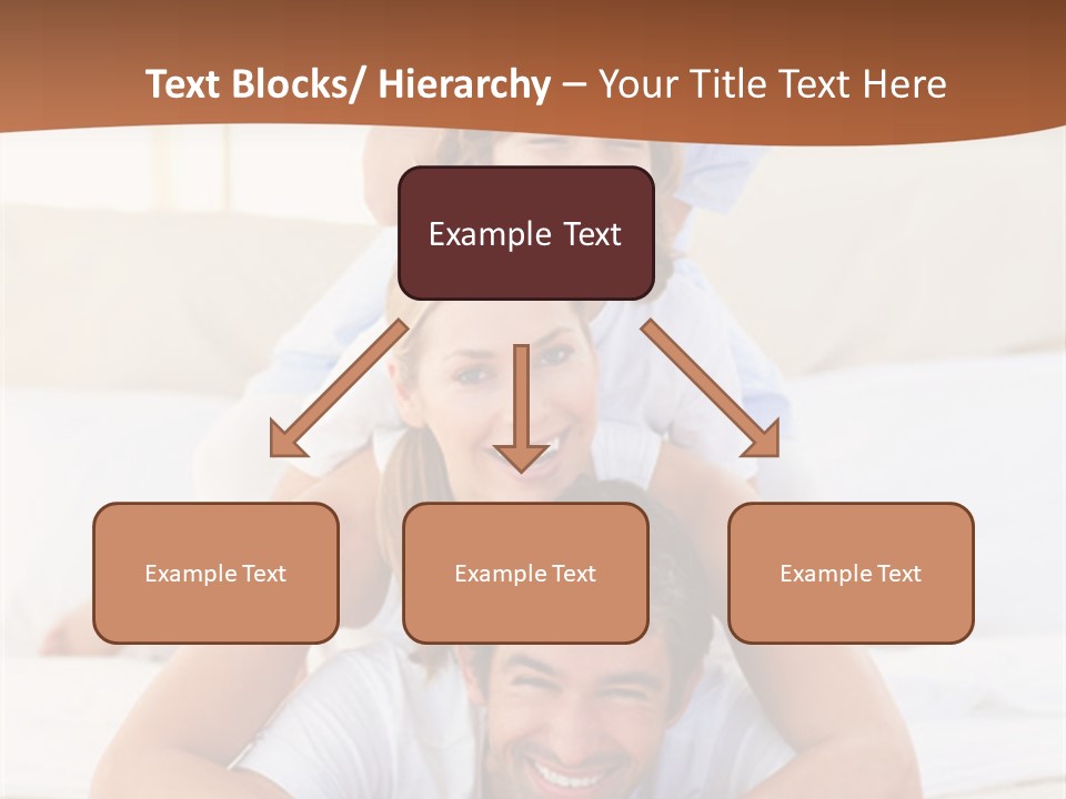 A Family Laying On Top Of Each Other On A Bed PowerPoint Template