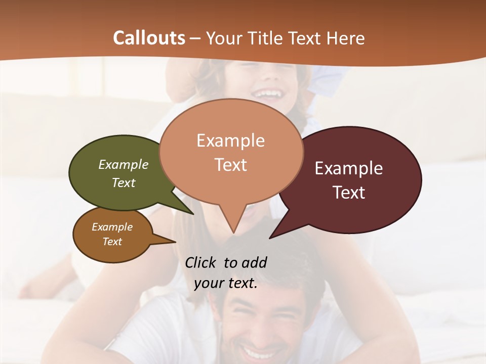 A Family Laying On Top Of Each Other On A Bed PowerPoint Template