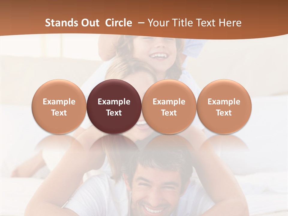 A Family Laying On Top Of Each Other On A Bed PowerPoint Template