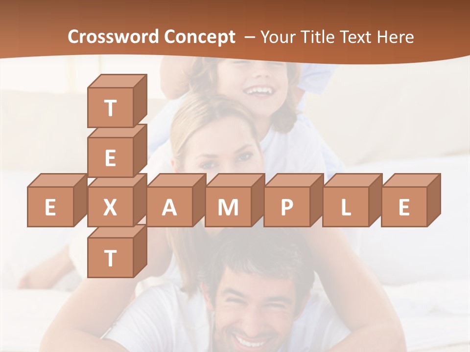 A Family Laying On Top Of Each Other On A Bed PowerPoint Template