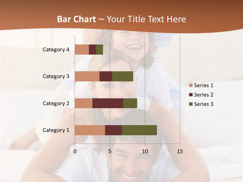 A Family Laying On Top Of Each Other On A Bed PowerPoint Template