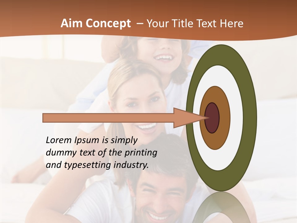 A Family Laying On Top Of Each Other On A Bed PowerPoint Template