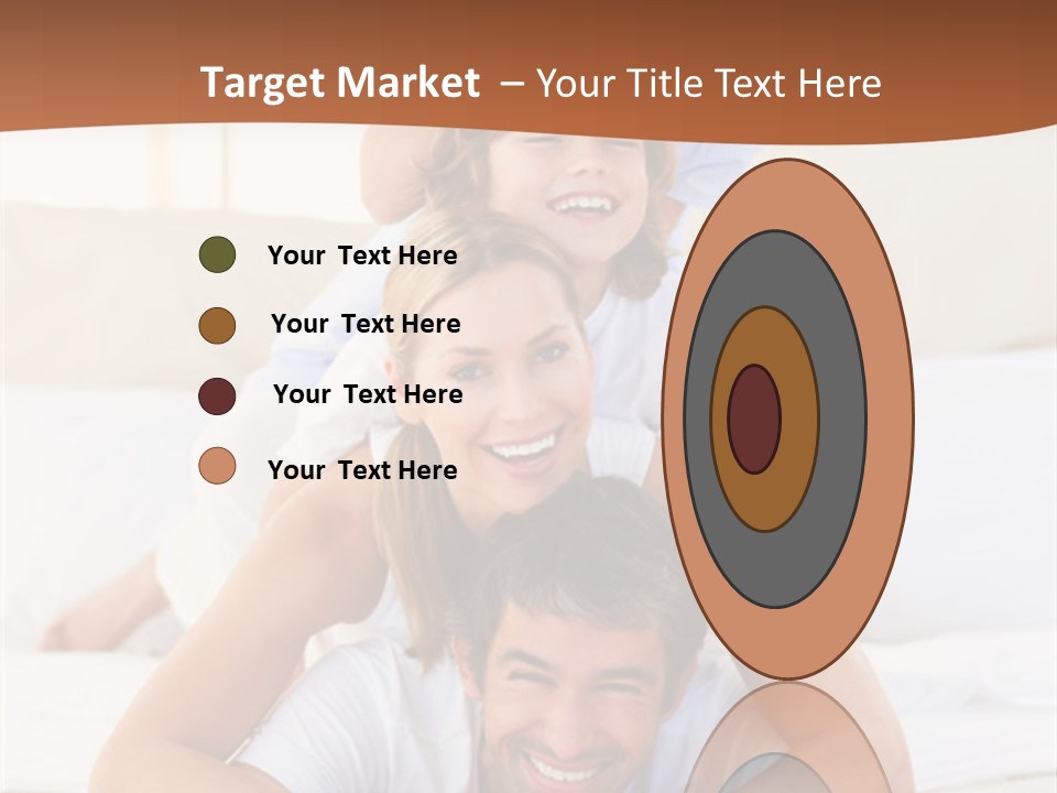 A Family Laying On Top Of Each Other On A Bed PowerPoint Template