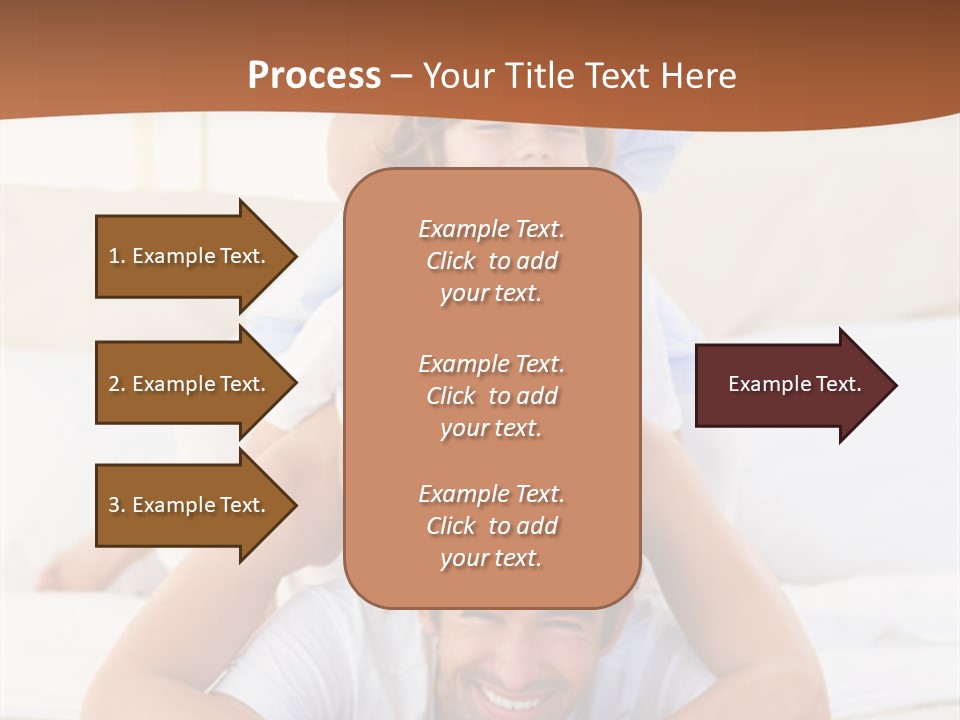 A Family Laying On Top Of Each Other On A Bed PowerPoint Template