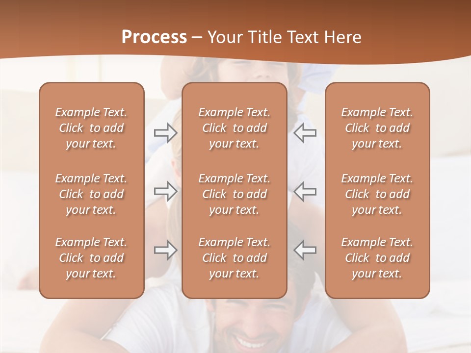 A Family Laying On Top Of Each Other On A Bed PowerPoint Template