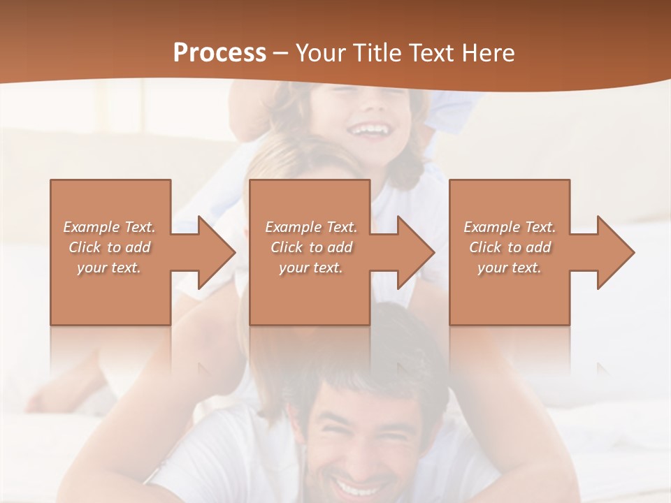 A Family Laying On Top Of Each Other On A Bed PowerPoint Template