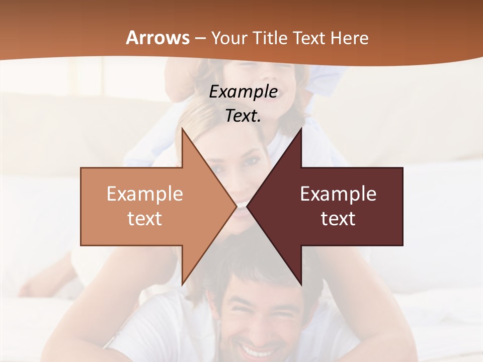 A Family Laying On Top Of Each Other On A Bed PowerPoint Template