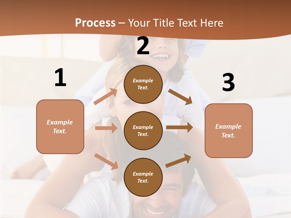 A Family Laying On Top Of Each Other On A Bed PowerPoint Template