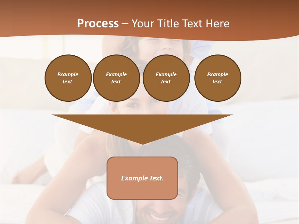 A Family Laying On Top Of Each Other On A Bed PowerPoint Template