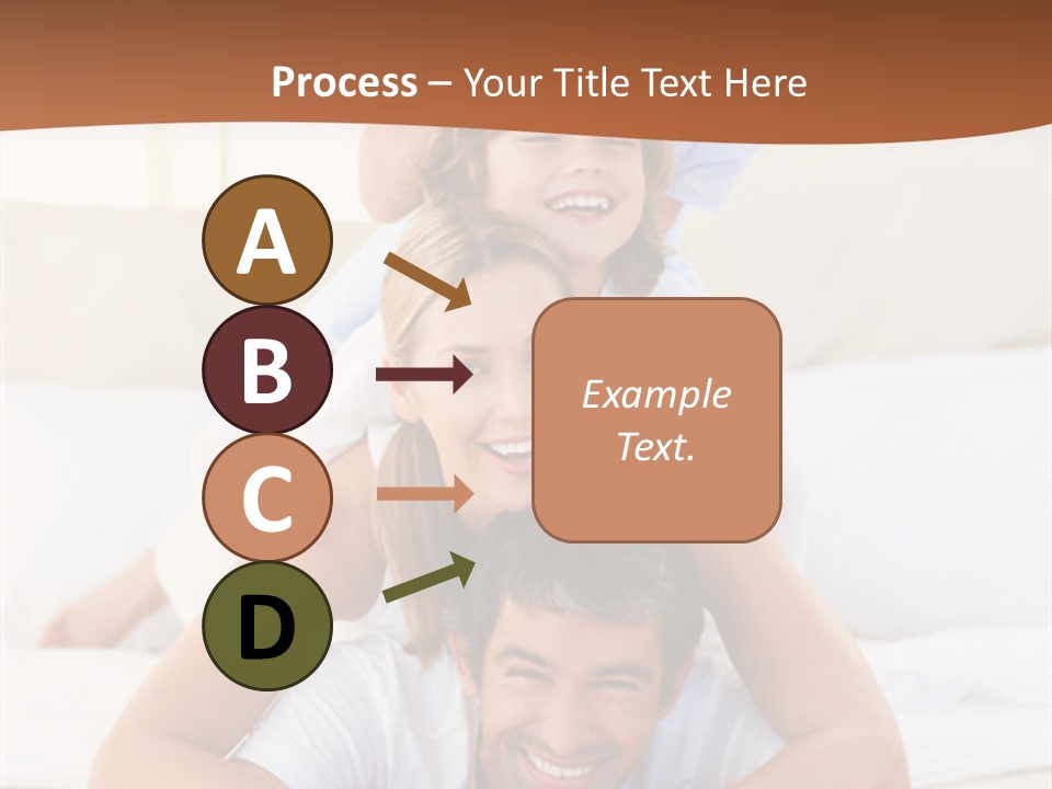 A Family Laying On Top Of Each Other On A Bed PowerPoint Template