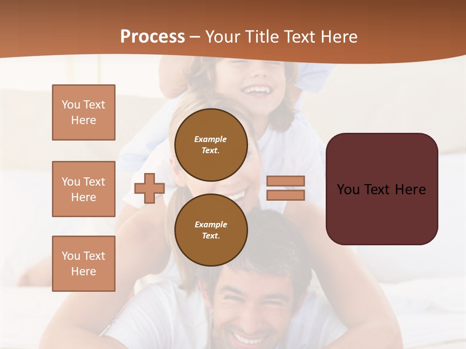 A Family Laying On Top Of Each Other On A Bed PowerPoint Template