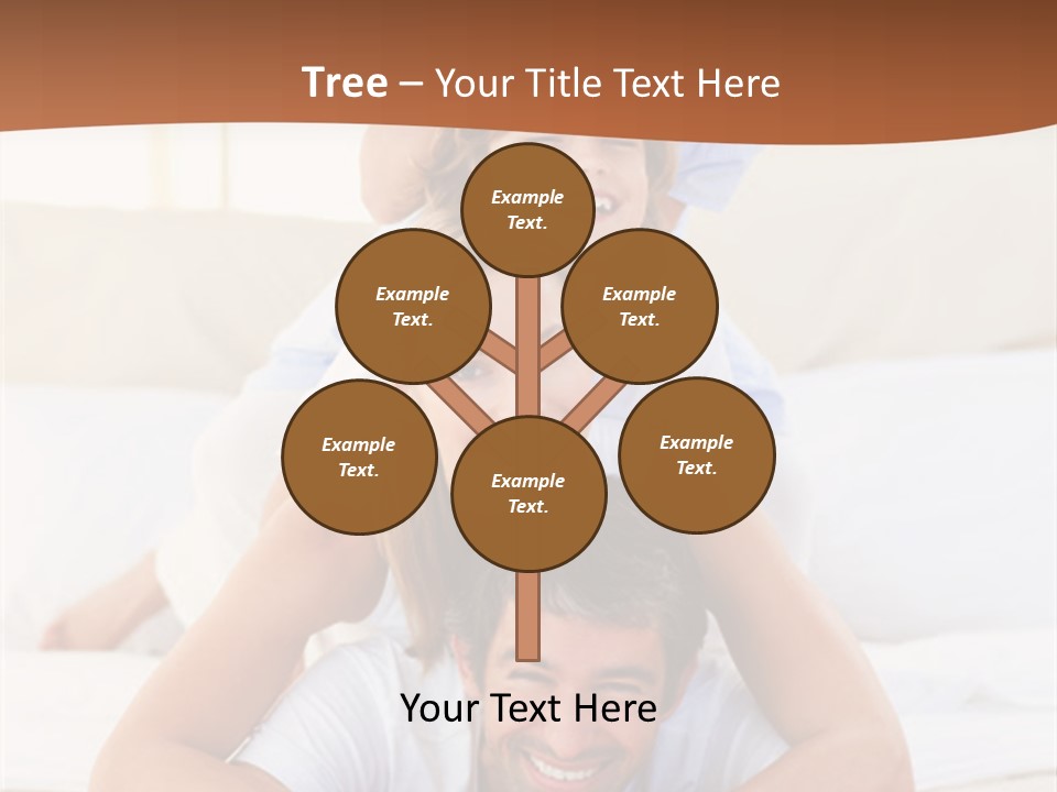 A Family Laying On Top Of Each Other On A Bed PowerPoint Template