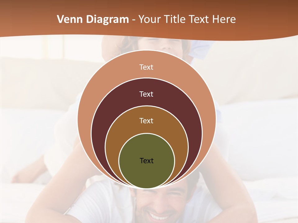A Family Laying On Top Of Each Other On A Bed PowerPoint Template