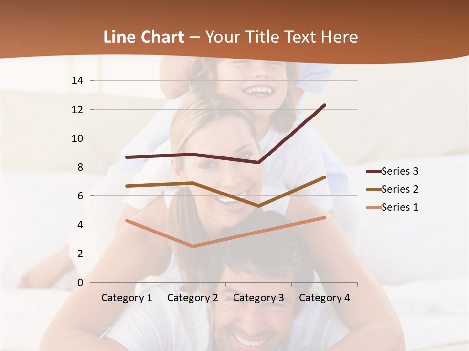 A Family Laying On Top Of Each Other On A Bed PowerPoint Template