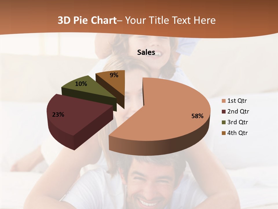 A Family Laying On Top Of Each Other On A Bed PowerPoint Template