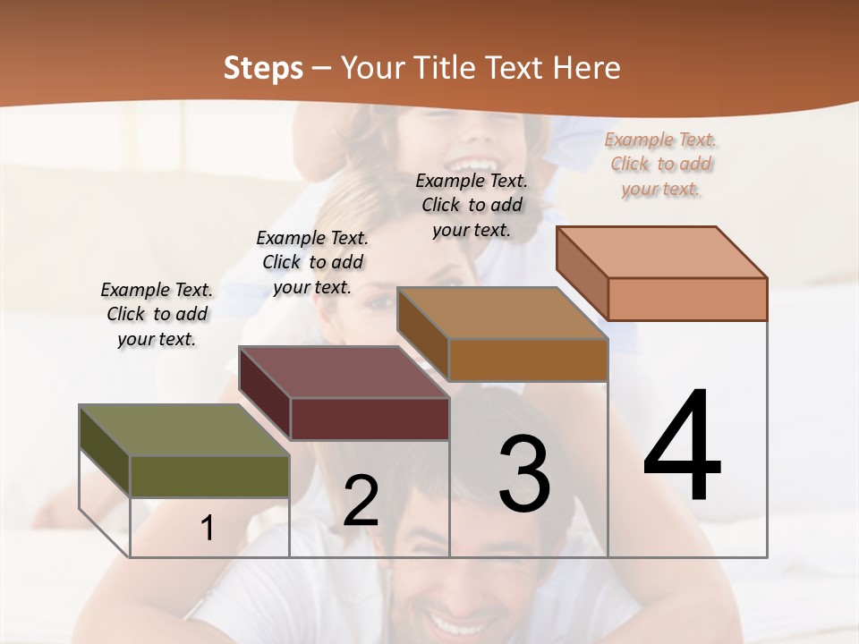 A Family Laying On Top Of Each Other On A Bed PowerPoint Template