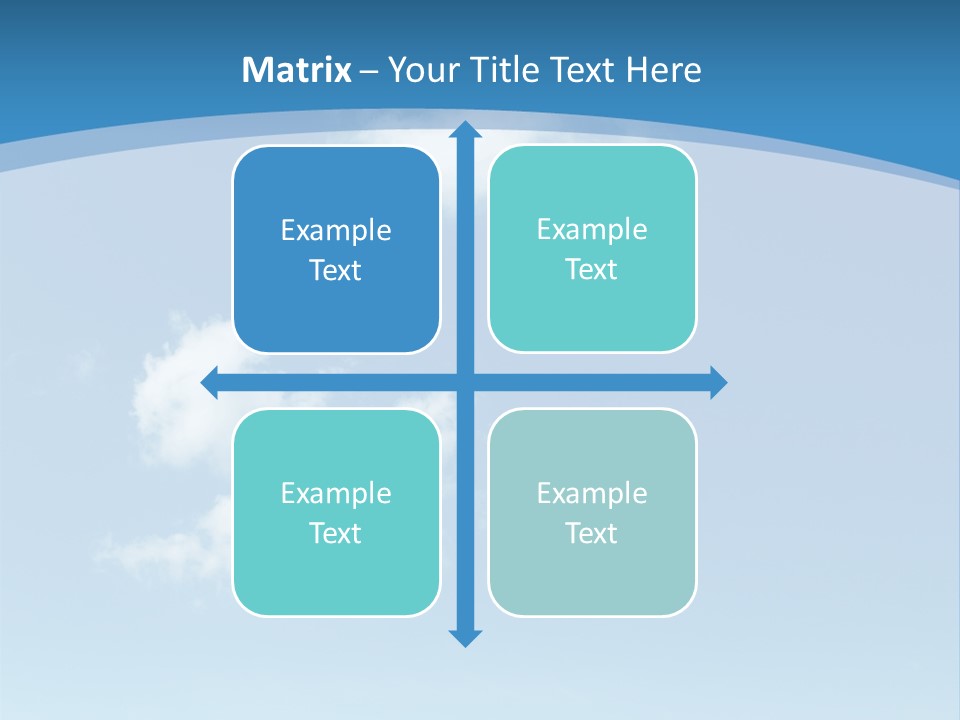 A Blue Sky With Clouds Powerpoint Template PowerPoint Template