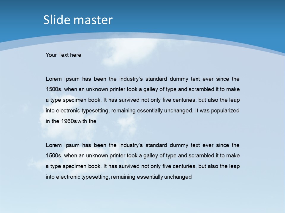 A Blue Sky With Clouds Powerpoint Template PowerPoint Template