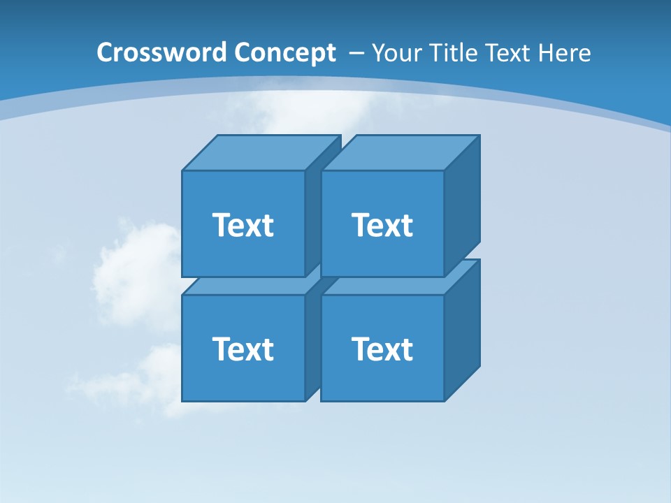 A Blue Sky With Clouds Powerpoint Template PowerPoint Template