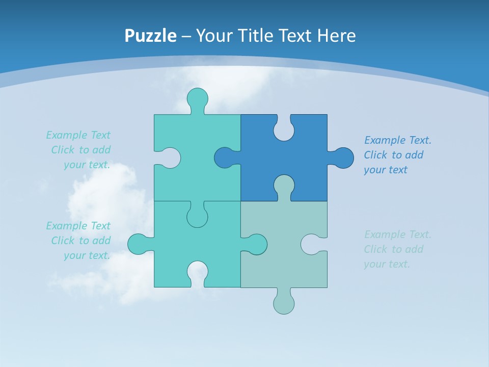 A Blue Sky With Clouds Powerpoint Template PowerPoint Template