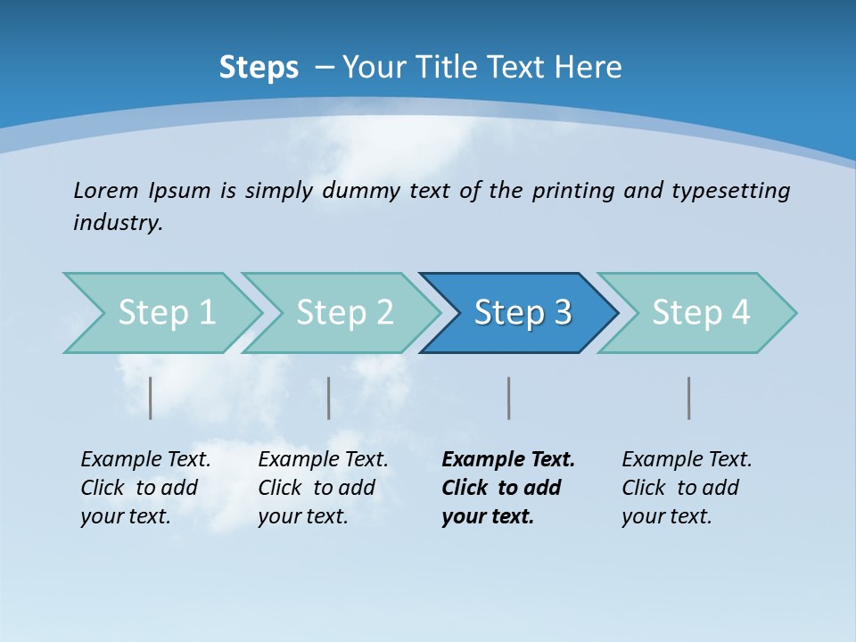 A Blue Sky With Clouds Powerpoint Template PowerPoint Template