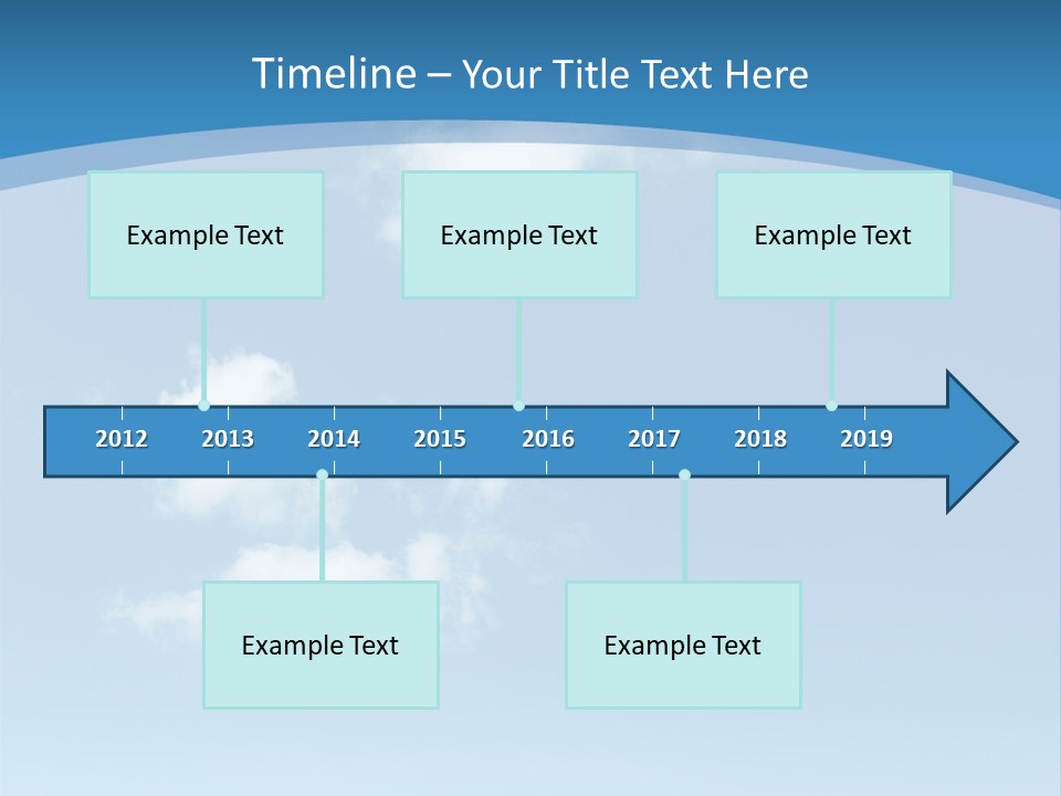 A Blue Sky With Clouds Powerpoint Template PowerPoint Template