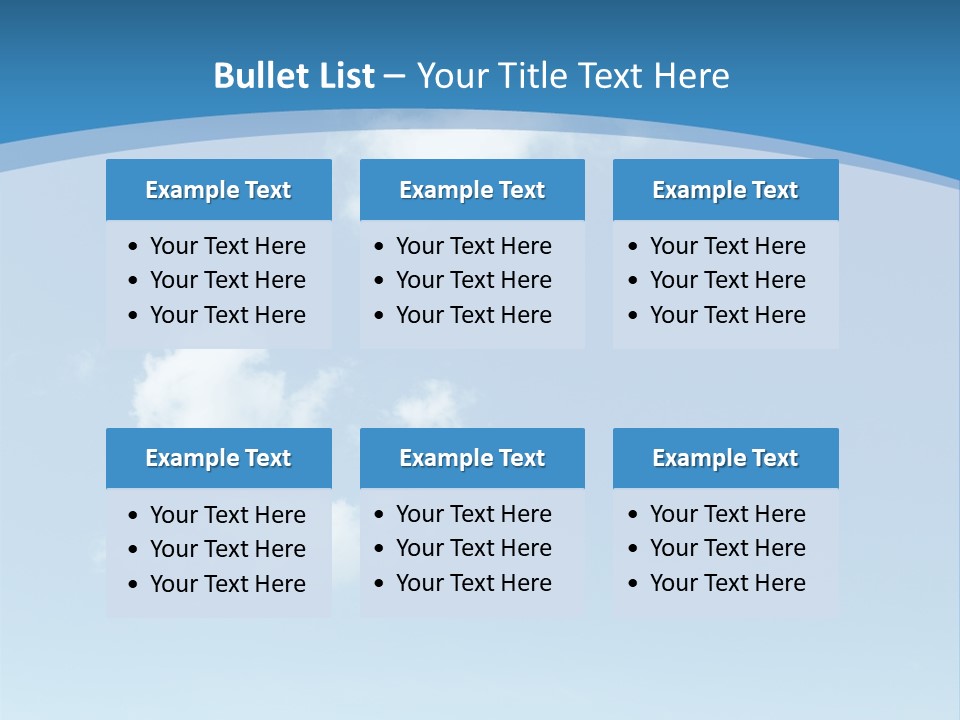 A Blue Sky With Clouds Powerpoint Template PowerPoint Template