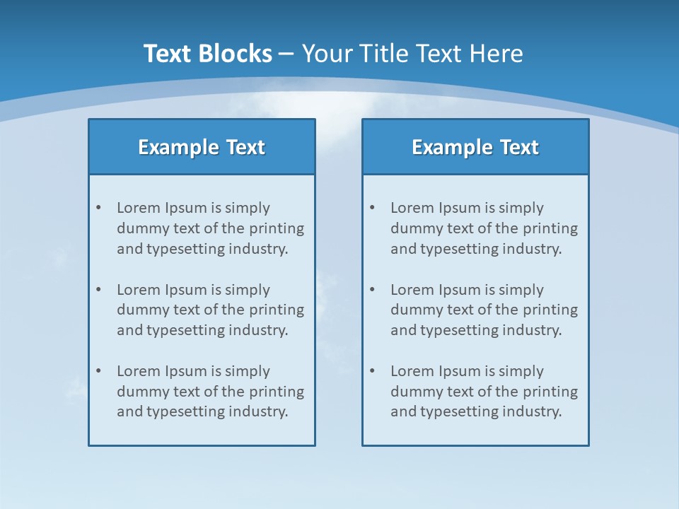 A Blue Sky With Clouds Powerpoint Template PowerPoint Template