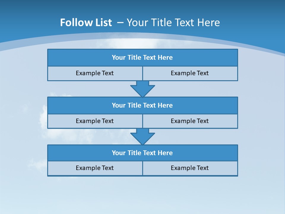 A Blue Sky With Clouds Powerpoint Template PowerPoint Template