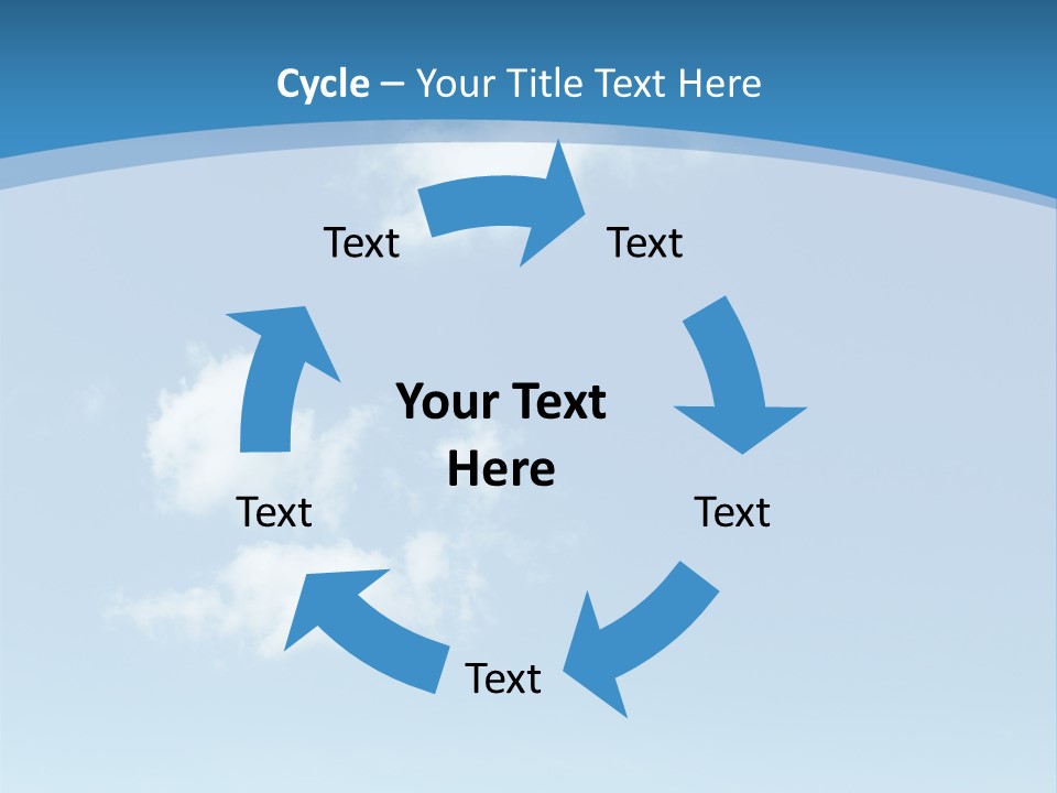 A Blue Sky With Clouds Powerpoint Template PowerPoint Template