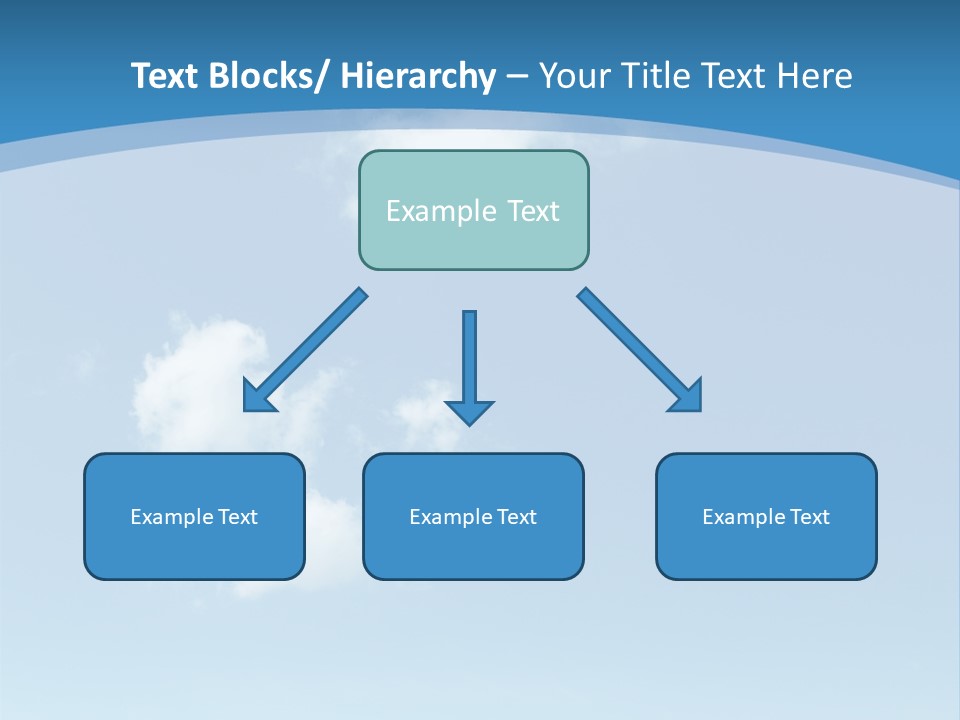A Blue Sky With Clouds Powerpoint Template PowerPoint Template