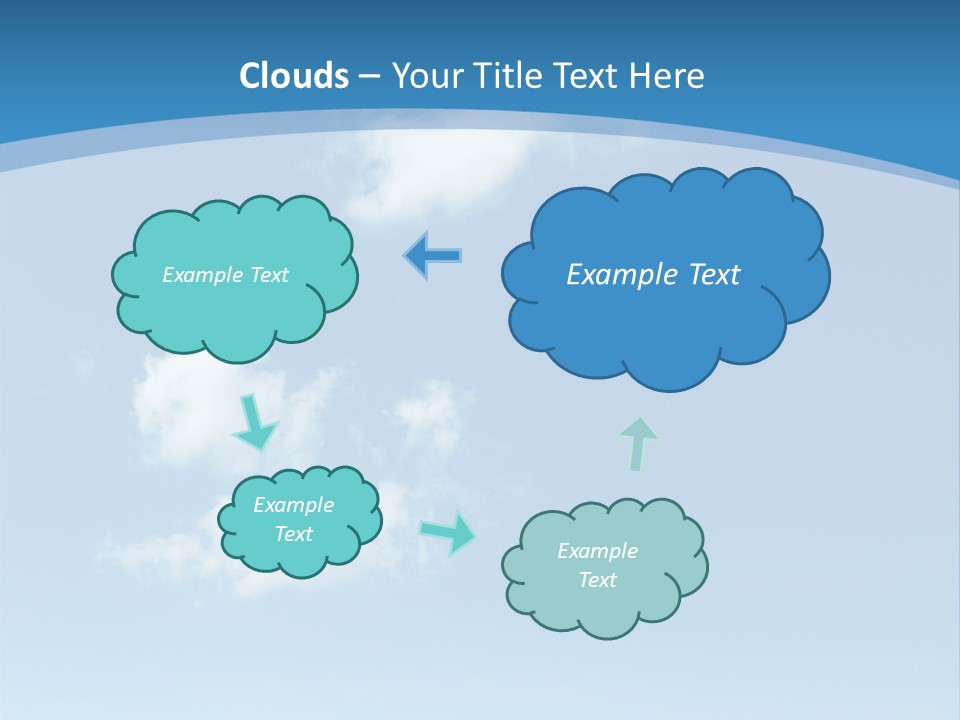 A Blue Sky With Clouds Powerpoint Template PowerPoint Template