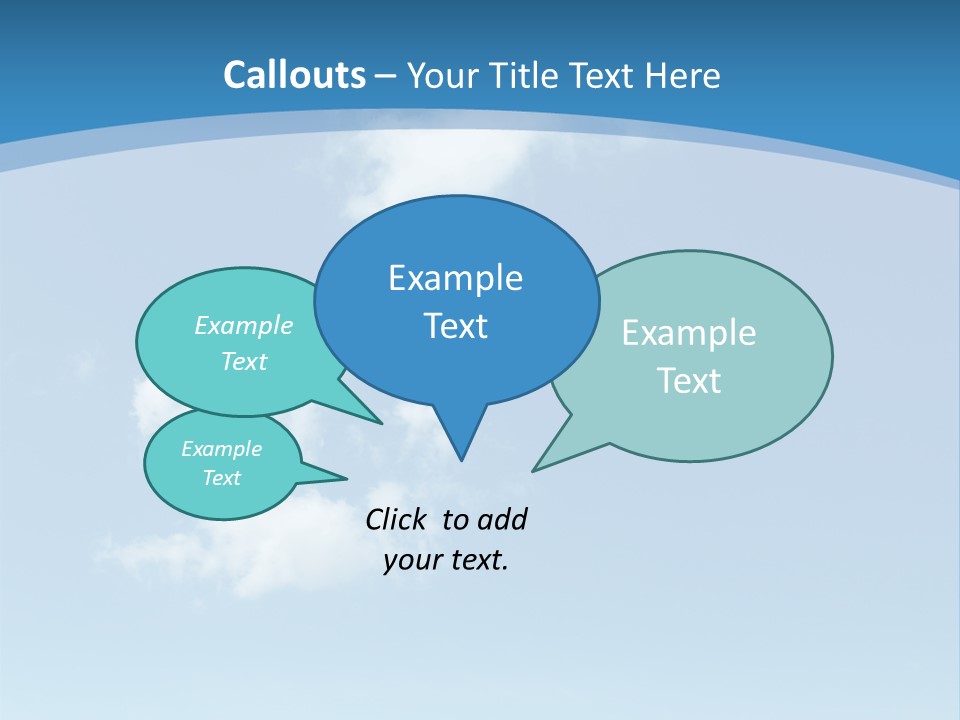 A Blue Sky With Clouds Powerpoint Template PowerPoint Template