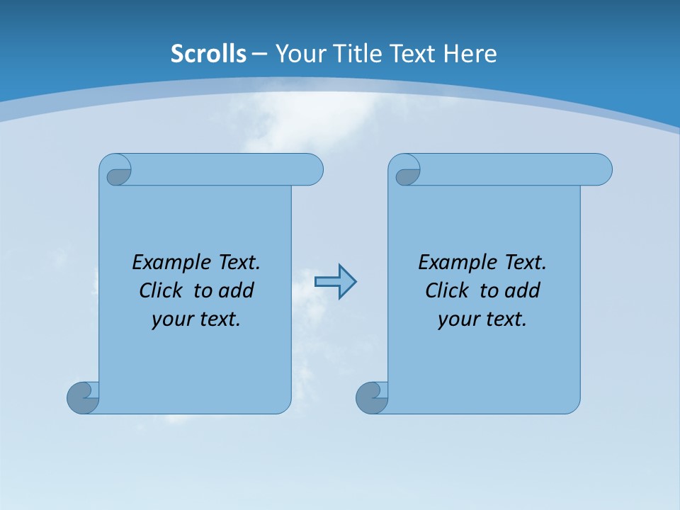 A Blue Sky With Clouds Powerpoint Template PowerPoint Template