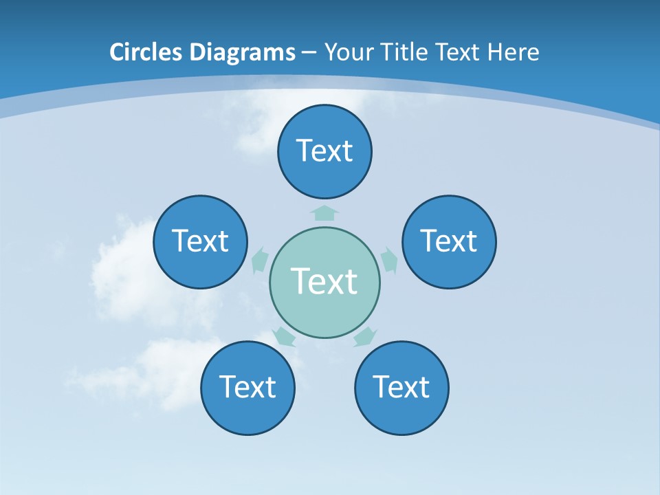 A Blue Sky With Clouds Powerpoint Template PowerPoint Template