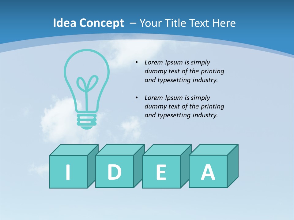 A Blue Sky With Clouds Powerpoint Template PowerPoint Template