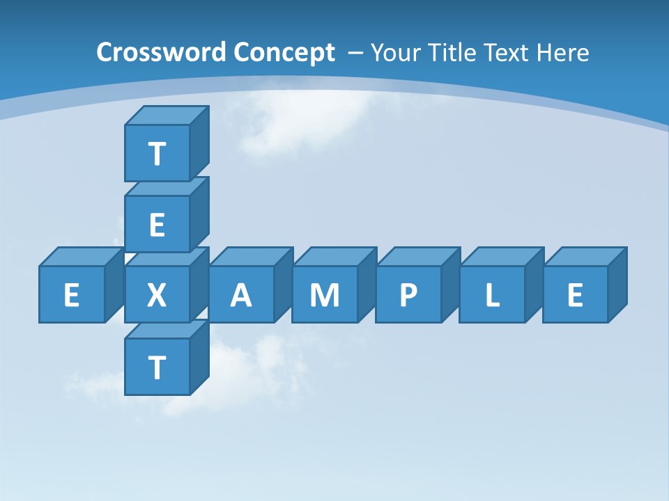 A Blue Sky With Clouds Powerpoint Template PowerPoint Template