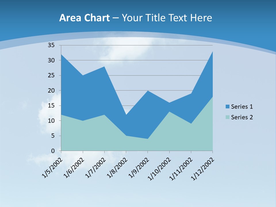 A Blue Sky With Clouds Powerpoint Template PowerPoint Template
