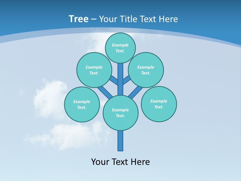 A Blue Sky With Clouds Powerpoint Template PowerPoint Template