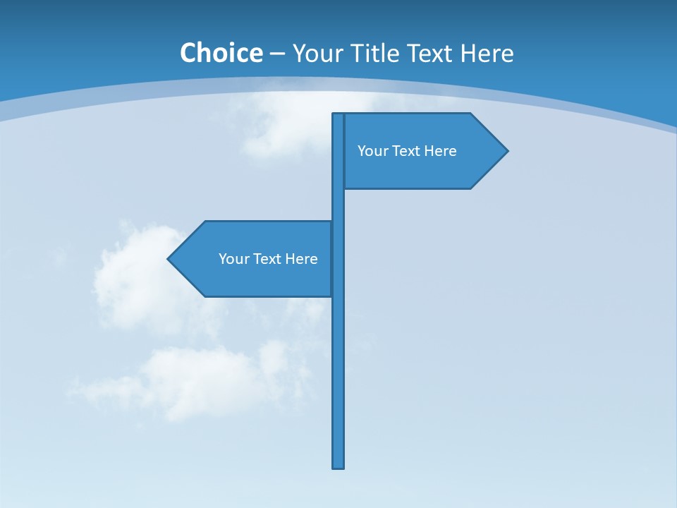 A Blue Sky With Clouds Powerpoint Template PowerPoint Template