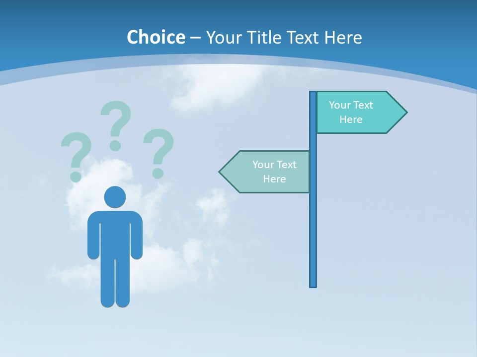 A Blue Sky With Clouds Powerpoint Template PowerPoint Template