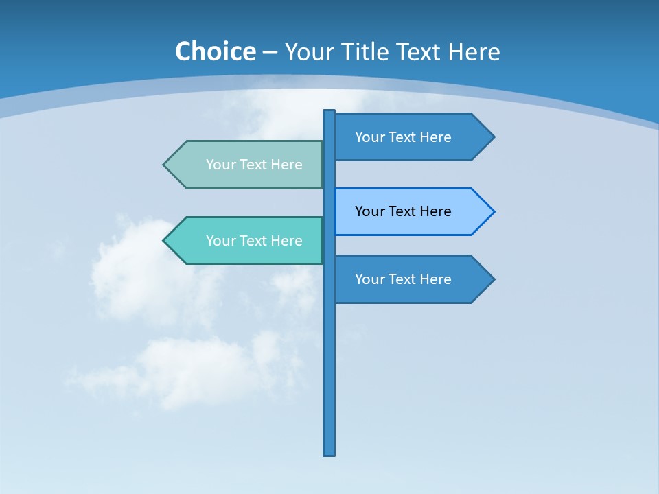 A Blue Sky With Clouds Powerpoint Template PowerPoint Template